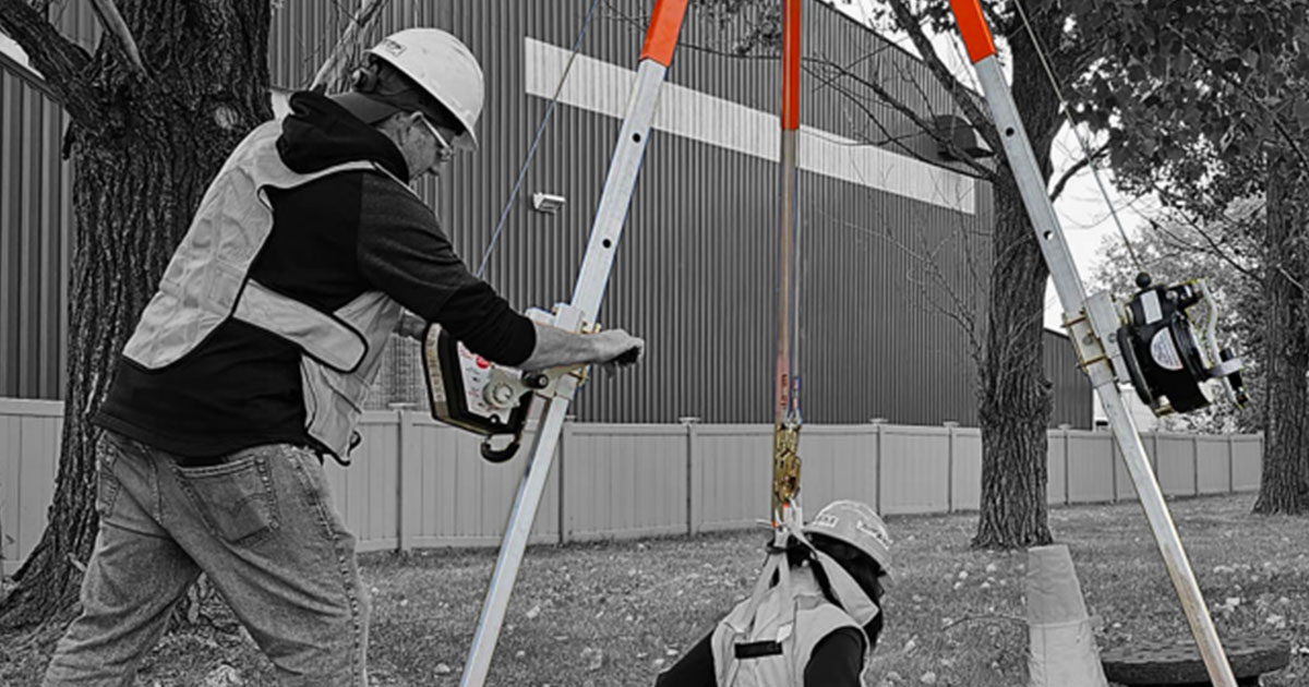 Tripode per estrazione in ambienti confinati